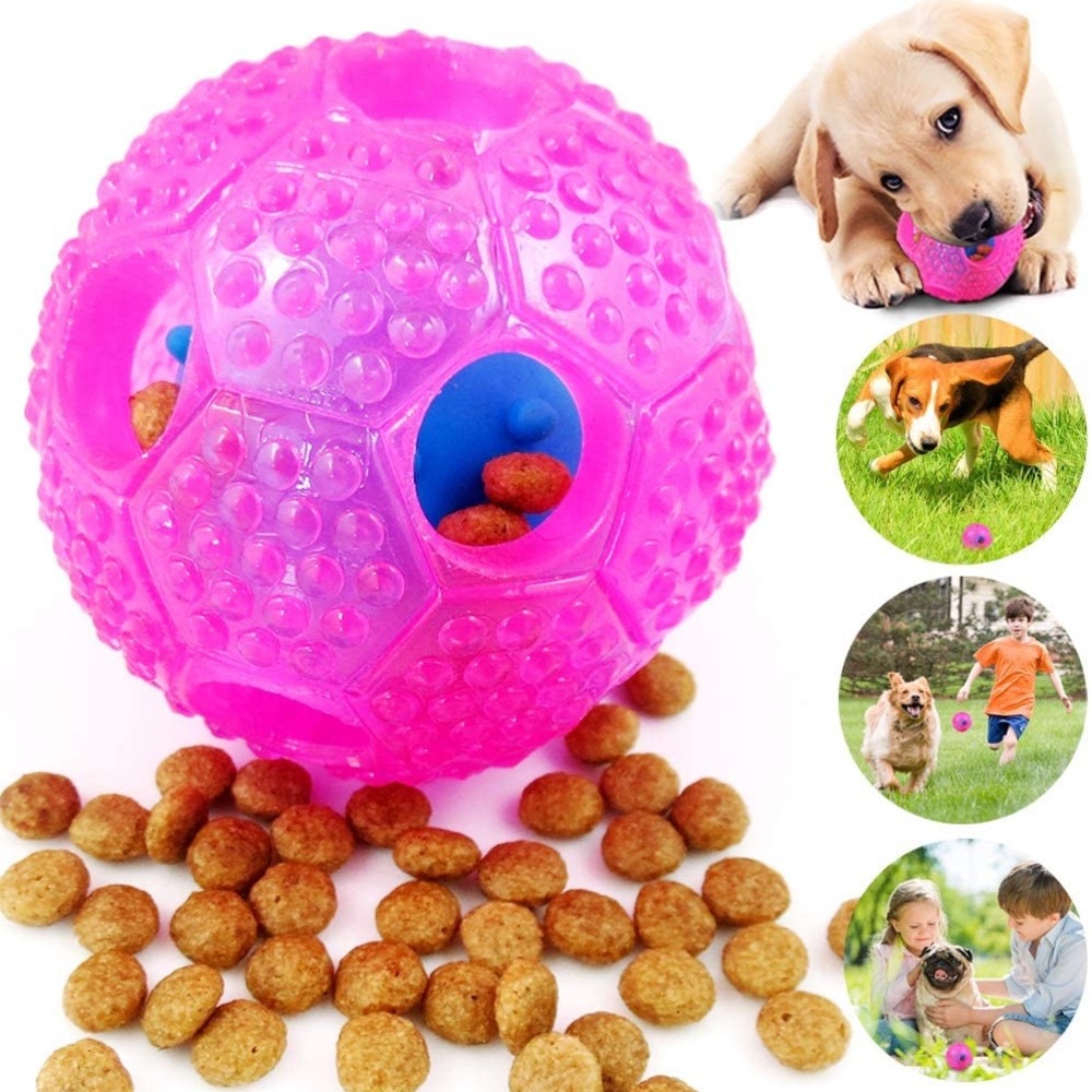 Dog Treat Ball Toy Dispenser Teeth Clean Chewer